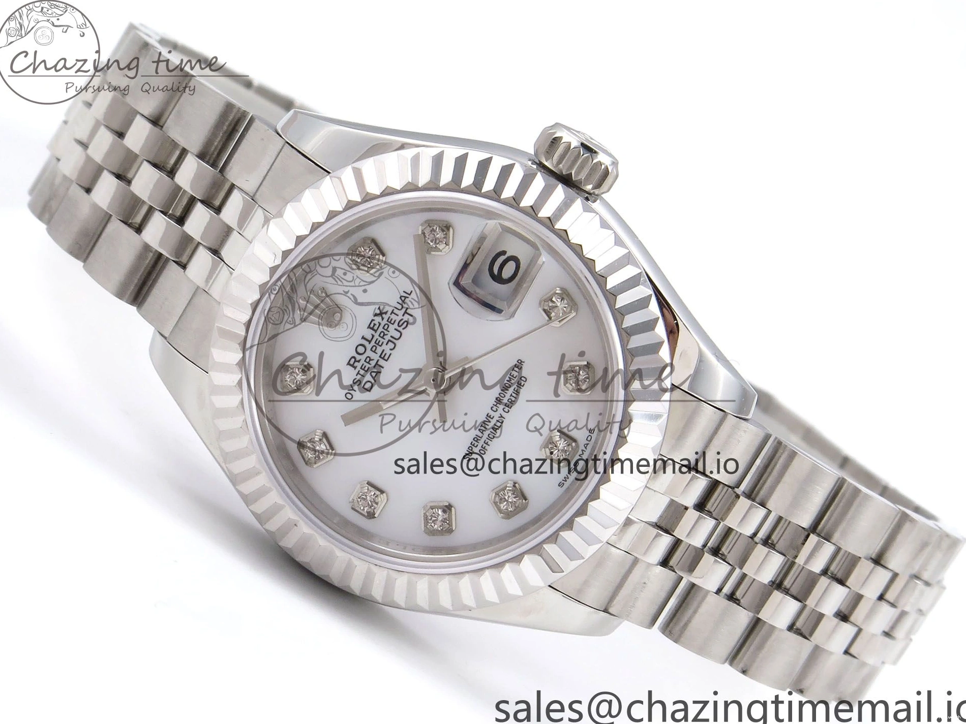 904L SS Steel A2671 279174 Edition Diamonds GMF Bracelet Best DateJust White on 1:1 Dial 28MM Jubilee 0118
